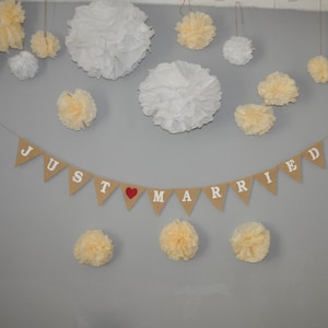 Just Married Bunting Wedding Banner
