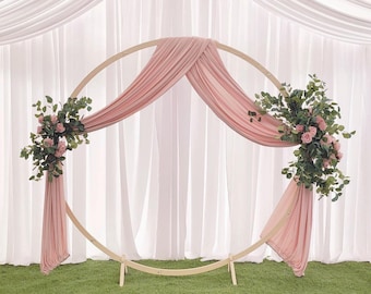 Moongate Wooden Ceremony Frame Circle Wedding Arch Round Backdrop Outdoor Ceremony Easy Folding