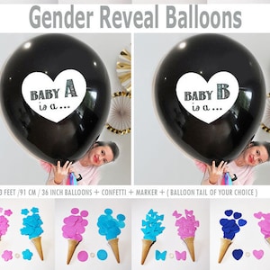 Twins Balloons, Twins Balloons for a Baby Shower, Twins Gender Reveal Balloons,Twins Announcement, Twins Sayings Double the Love
