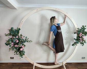 Wedding Ceremony Round Sturdy Wooden Arch /  Foldable arch /  Wedding Arch Round / Moon gate Arch