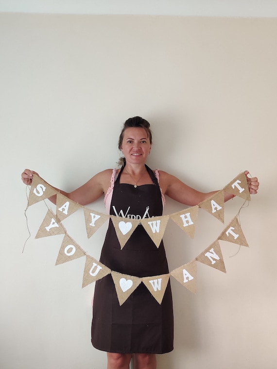Personalised Bunting Any Mesage Birthday Party Bunting Wedding Banner Mr Mrs Hen