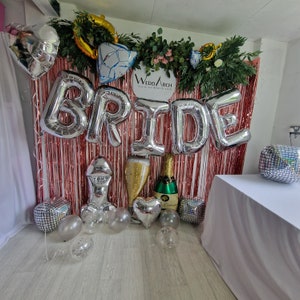 BRIDE balloons Silver kit Large Jumbo Hen Bachelor Party