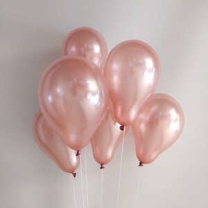 Rose Gold Balloons Bouchet Birthday Gender Reveal Baby Shower Latex Balloons Large Balloons 11&quot; Hellium