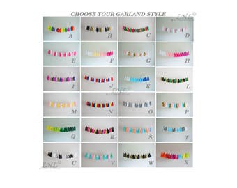 Custom Garland Style Paper Tassel Garland Tissue Tassel Garland Tassels