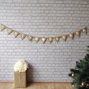 Personalised Custom Bunting Wedding Custom Phrase Birthday Banner Any Words