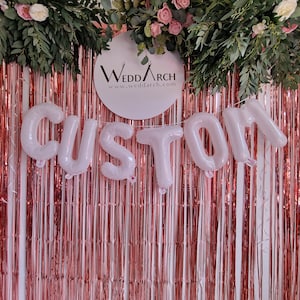 Custom Letter Balloons White Colour Wedding Hen Baby Name