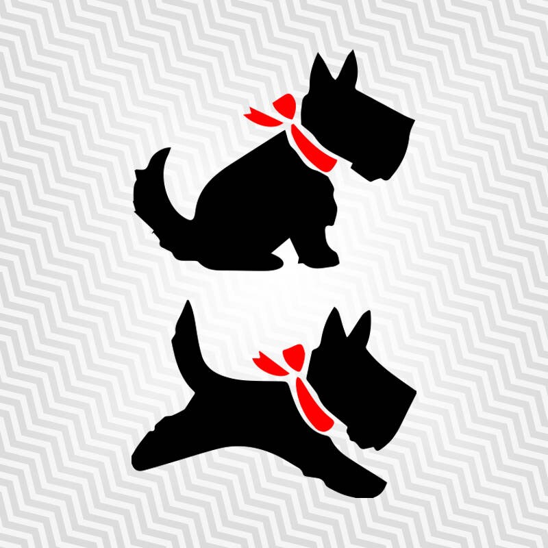 Scottish Terrier Svg Dog Cutout Vector Cricut Silhouette ...