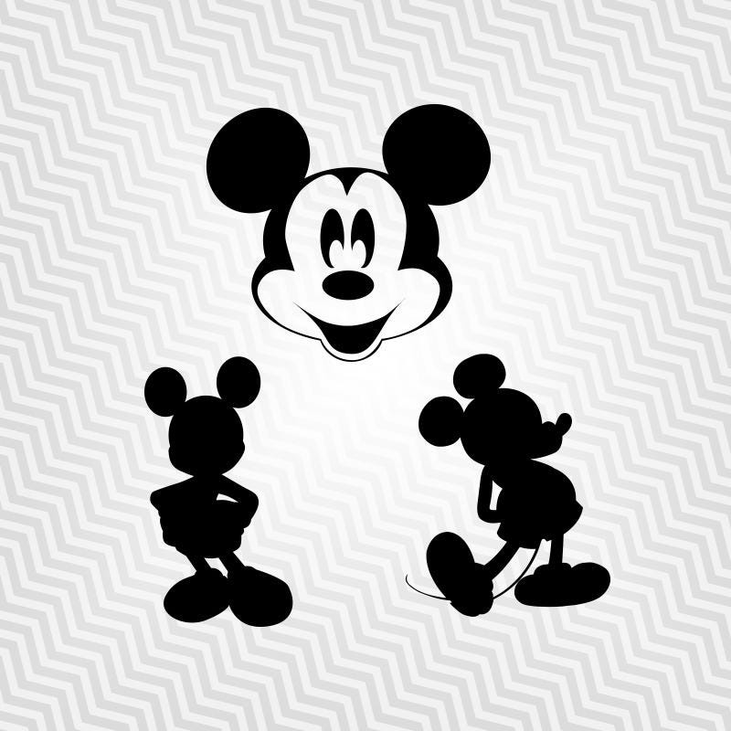 Download Mickey Mouse Outline Cutout Vector art Cricut Silhouette ...
