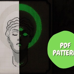 Alien Bust | Cross Stitch Pattern | Digital Download