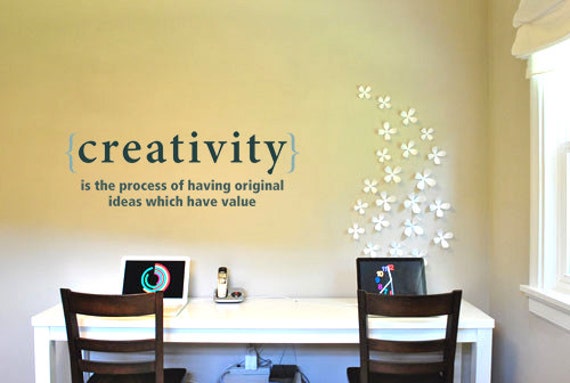 Creativity Definition Quote Decorative Vinyl Wall Etsy