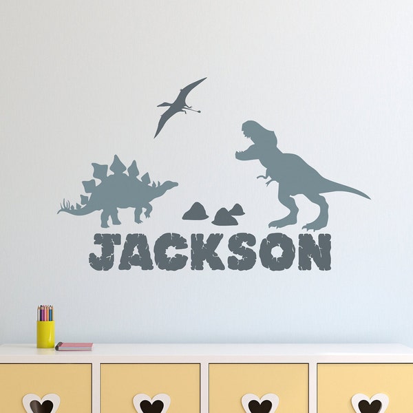 Dinosaur Wall Decals Etsy