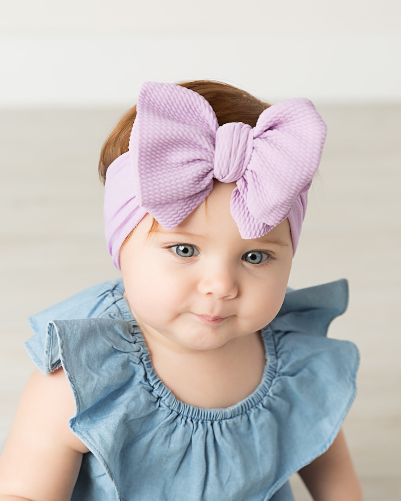 Nylon Baby Headbands Big Bow Headwrap Printed Headbands Etsy New Zealand