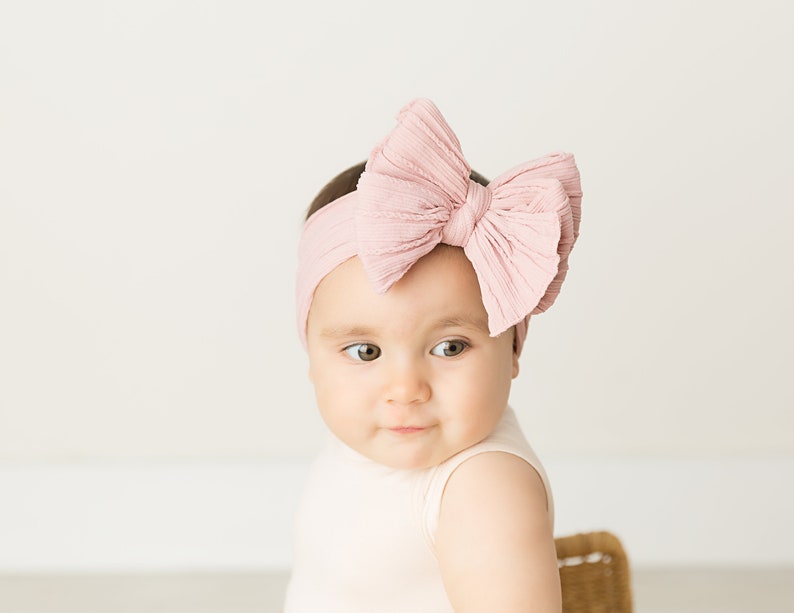 Baby headband large bow headwrap newborn headbands baby Etsy
