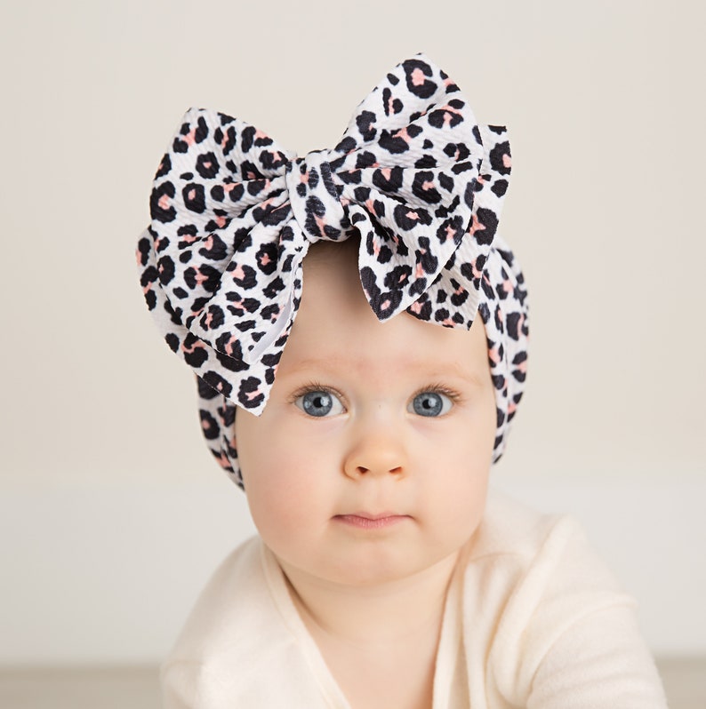 Bow baby headband large bow headwrap top knot headband baby Etsy