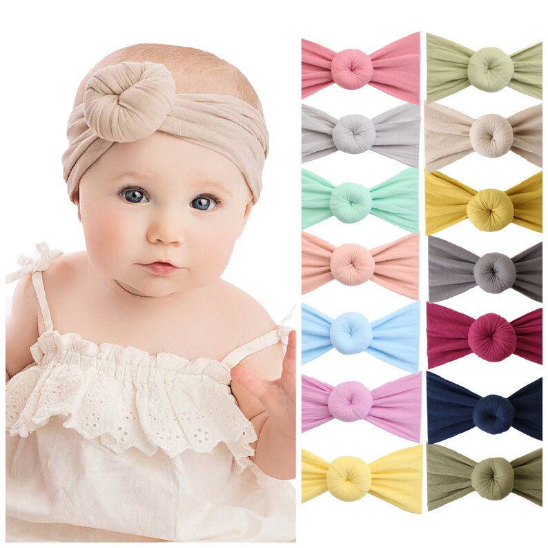 Baby Headband Turban Knot Nylon Headwrap Newborn Headband Etsy