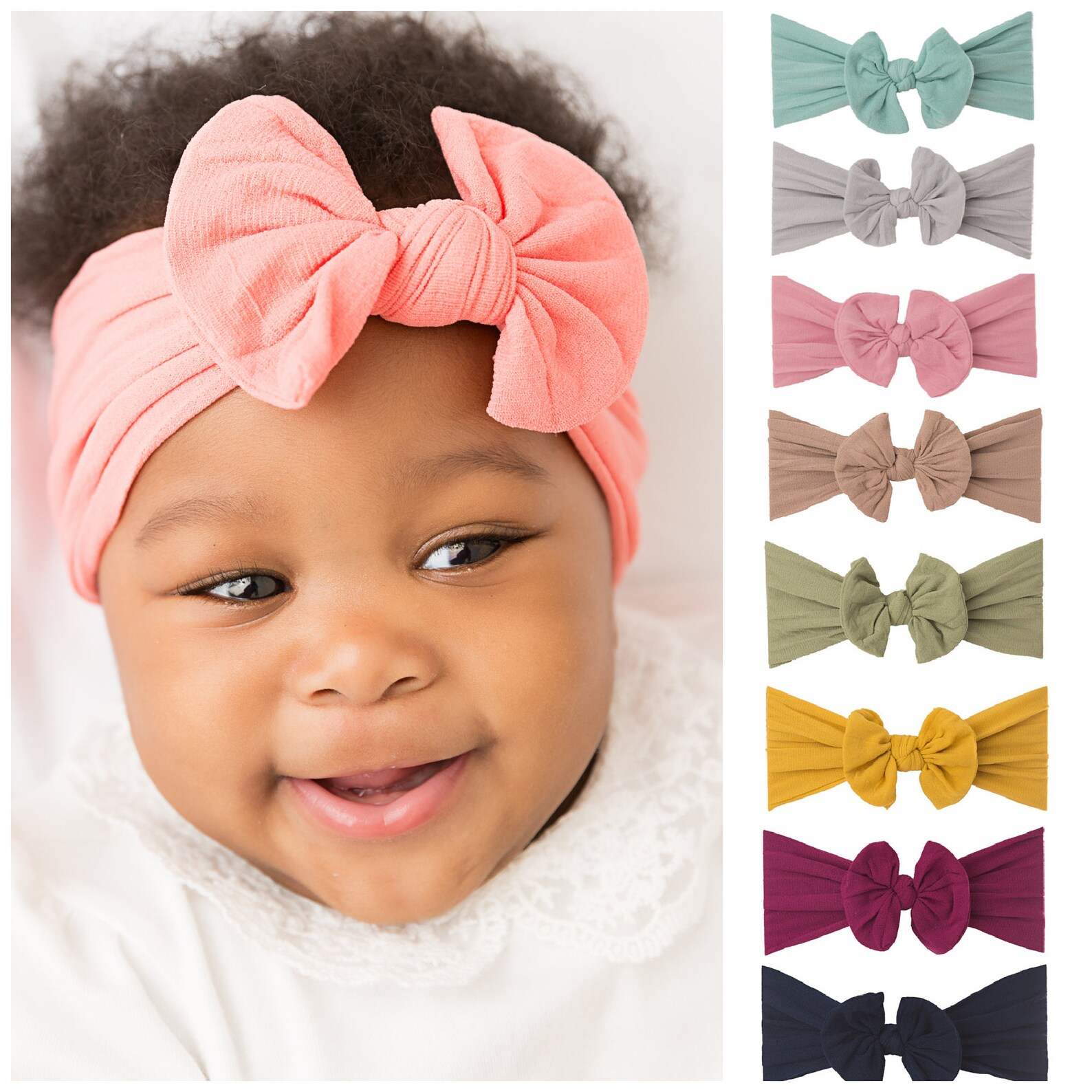 Nylon Headband Knot Bow Nylon Head Wrap Nylon Baby Headband Etsy