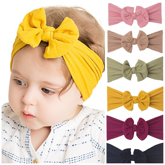 Nylon Bow Headbands Knot Bow Baby Headband Nylon Headband Etsy