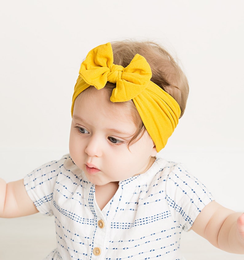 knot bow baby headband baby hair bows baby headwrap Nylon Headbands CLASSIC KNOT newborn headbands baby turban