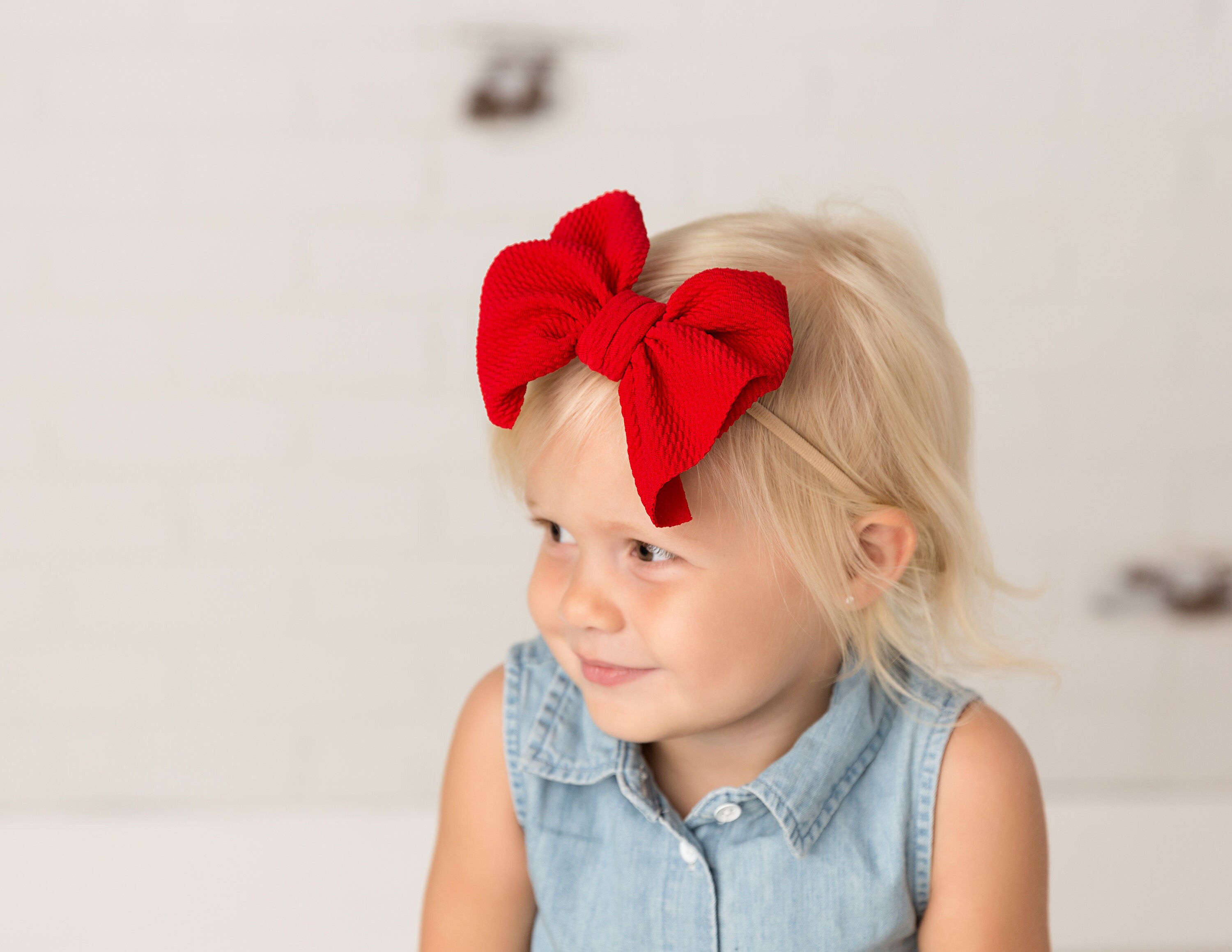 Baby Headband Messy bow nylon headband thin nylon newborn Etsy