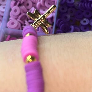 magenta dragonfly bracelet