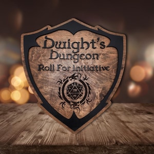 D&D | Personalized Sign | Dungeons and Dragons | Geek | Fantasy | RPG | Gaming | Custom | Roll For Initiative | Gift