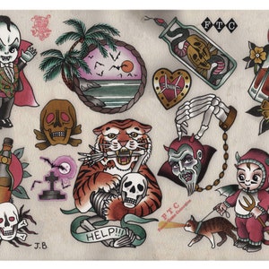 Tattoo Flash HALLOWEEN Julien BRUNIER