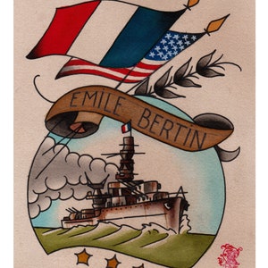 Tattoo Flash Cruiser EMILE BERTIN Julien BRUNIER