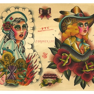 Tattoo Flash Krankenschwester Julien BRUNIER