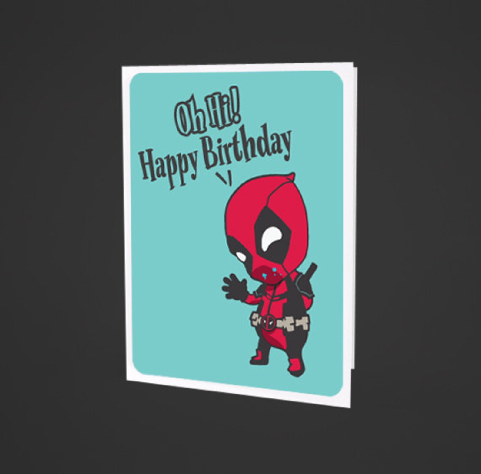 Deadpool Birthday Card Comic Illustration Printable Cute Funny - Etsy ...