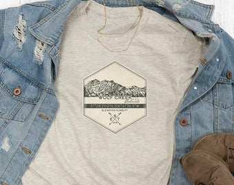 Wolf Creek Ski Badge Tee Shirt or Hoodie by Printed Marketplace