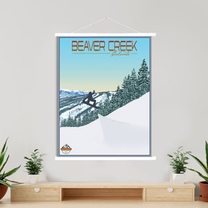 Beaver Creek Colorado moderne Illustration Druck | Leinwand von Beaver Creek Ski Resort | Gedruckter Marktplatz