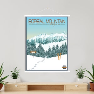 Boreal Mountain Ski Resort California Druck | Hängende Leinwand von Boreal Mountain Ski Resort | Gedruckter Marktplatz