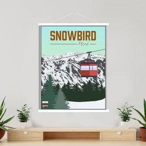 Snowbird Utah Winterurlaubsort | Leinwand von Snowbird Ski Resort | Gedruckter Marktplatz
