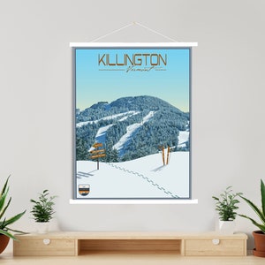 Killington Vermont moderne Illustration Druck | Leinwanddruck von Killington Ski Resort | Gedruckter Marktplatz