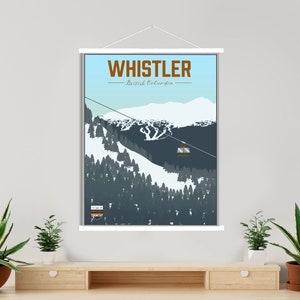 Whistler Kanada 2018 Winter Kunst Kunstwerk Poster | Leinwand von Whistler Ski Resort | Gedruckter Marktplatz