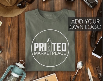 Personalized Logo Graphic Tee Shirt or Hoodie by Printed Marketplace | Bella and Canvas