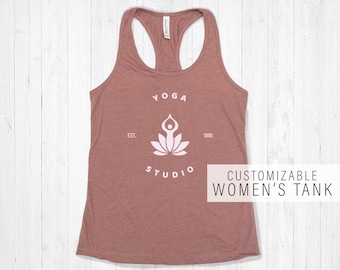 Customizable Logo Women's Racerback Tank by Printed Marketplace | Bella and Canvas