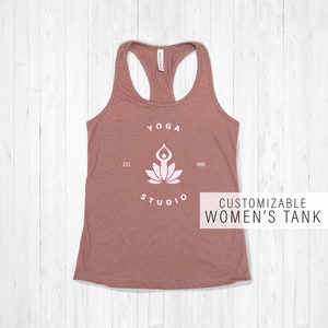 Customizable Logo Women&#39;s Racerback Tank by Printed Marketplace | Bella and Canvas