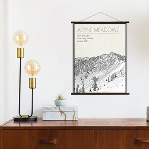 Alpine Meadows California Ski Resort | Hängende Leinwand von Alpenwiesen | Gedruckter Marktplatz