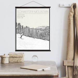 Schweitzer Mountain Idaho Wintersportort Poster | Leinwand von SchweitzerMountain | Gedruckter Marktplatz