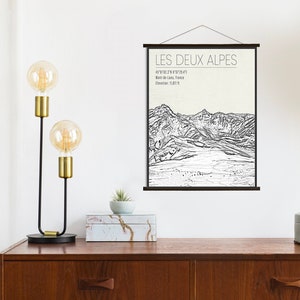 Les Deux Alpes France Ski Resort Druck | Hängende Leinwand von Les Deux Alpes | Gedruckter Marktplatz