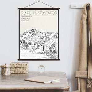 Silvretta Montafon Voralberg Austria Ski Resort Print | Hängende Leinwand von Silvretta Montafon Ski Area | Gedruckter Marktplatz