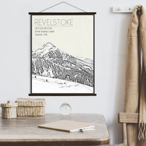 Revelstoke Canada Ski Resort Druck | Hängende Leinwand von Revelstoke Mountain Resort | Gedruckter Marktplatz