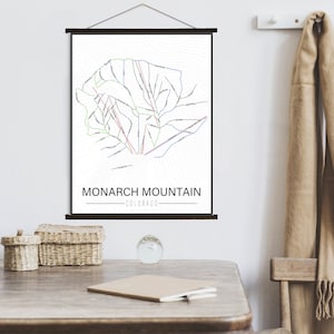 Monarch Mountain Colorado Ski Trail Map | Hanging Canvas of Monarch Mountain Ski Trail | Printed Marketplace