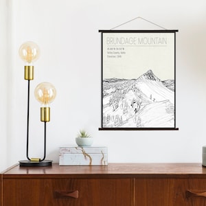 Brundage Mountain Idaho Ski Resort Print | Hanging Canvas of Brundage Mountain | Printed Marketplace