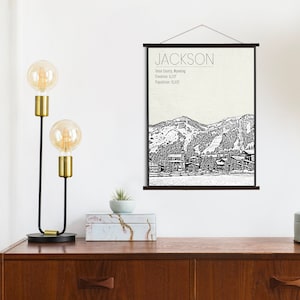 Jackson Hole Wyoming Bergurlaubsort | Leinwand von Jackson Hole | Gedruckter Marktplatz
