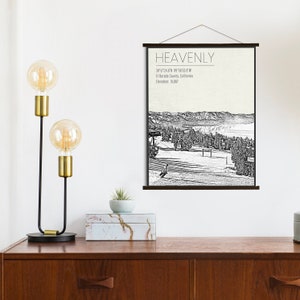 Heavenly Ski Resort California Druck | Hängende Leinwand von Heavenly Ski Resort | Gedruckter Marktplatz