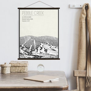 Pebble Creek Idaho Ski-Gebiet Print | Leinwanddruck von Pebble Creek Ski Lage | Gedruckter Marktplatz