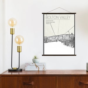 Bolton Valley Vermont Skiresort Afdrukken | Hangend canvas van Bolton Valley | Gedrukte marktplaats