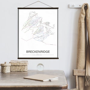 Breckenridge Colorado Ski Trail Karte | Leinwand von Breckenridge Skitrail | Gedruckter Marktplatz